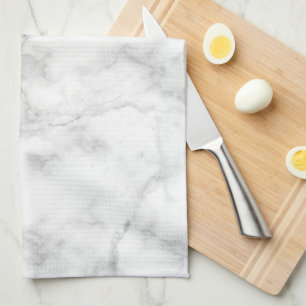 White marble tea towel