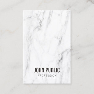 White Marble Template Simple Modern Professional Business Card