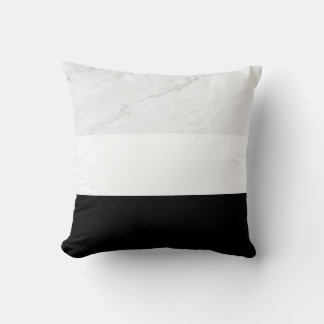 White marble texture black and white background cushion