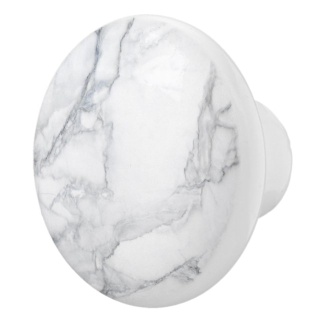 White marble texture ceramic knob (Right)