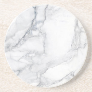 White marble texture coaster