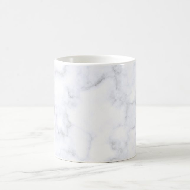 White Marble Texture Coffee Mug (Center)