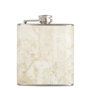 White Marble Texture Hip Flask