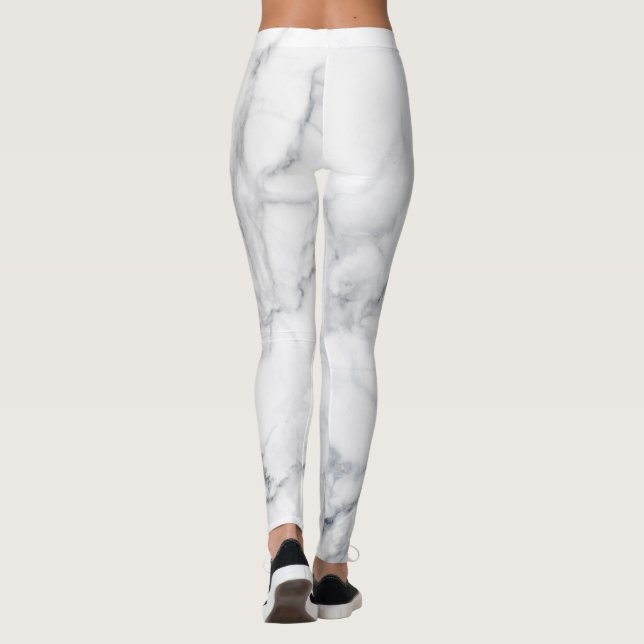 White marble texture leggings (Back)