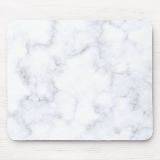 White Marble Texture Mouse Mat (Front)