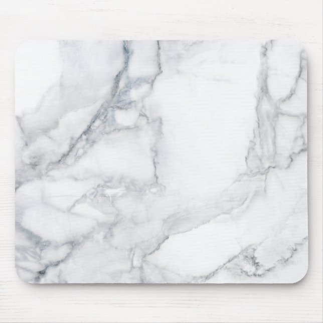 White marble texture mouse mat (Front)