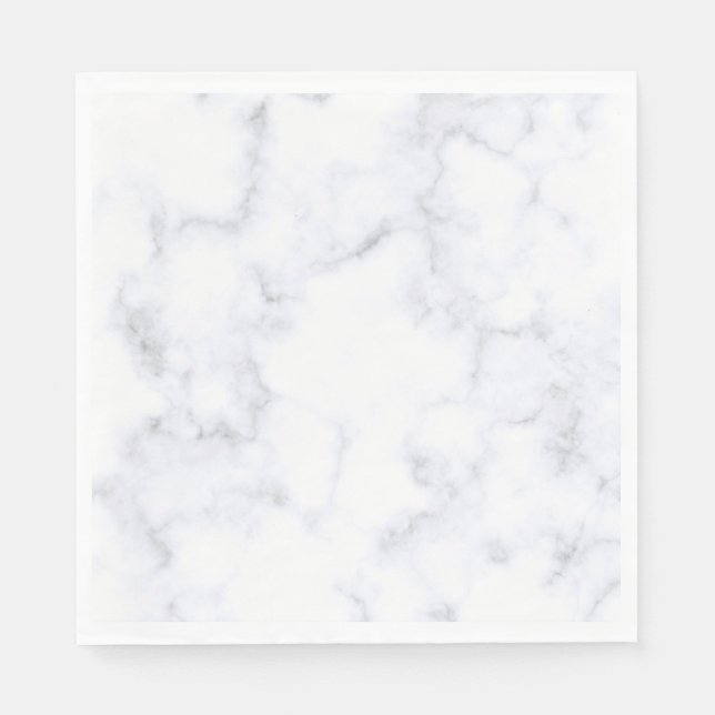 White Marble Texture Napkin (Front)