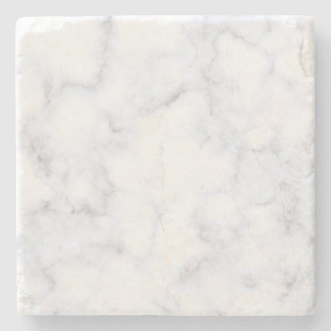 White Marble Texture Stone Coaster (Front)