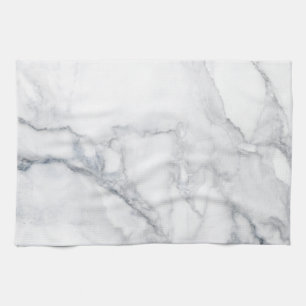 White marble texture tea towel
