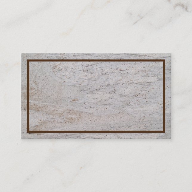 White Marble Textured Business Card (Front)