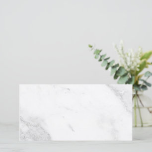 White Marble Thank You Card