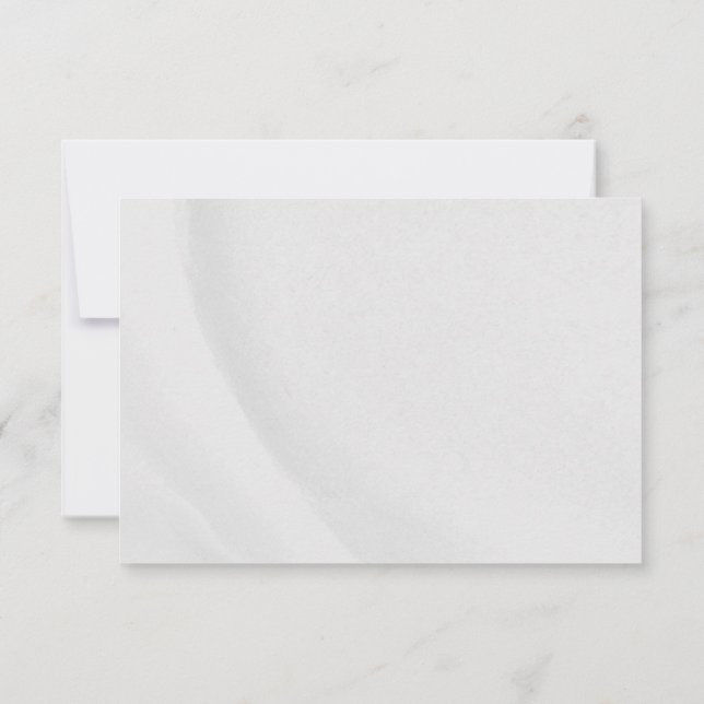 White Marble Thank You Card (Back)