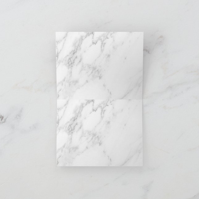 White Marble Thank You Card (Inside)