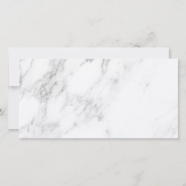 White Marble Thank You Card (Front)