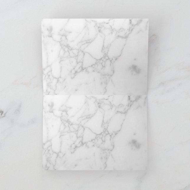 White Marble Thank You Card (Inside)