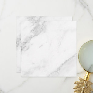 White Marble Thank You Card