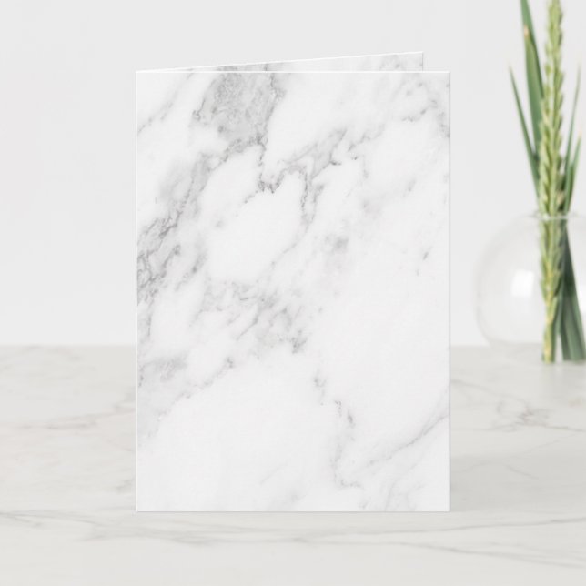 White Marble Thank You Card (Front)