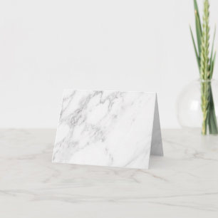 White Marble Thank You Card
