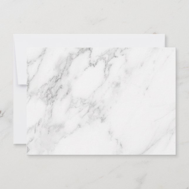 White Marble Thank You Card (Front)