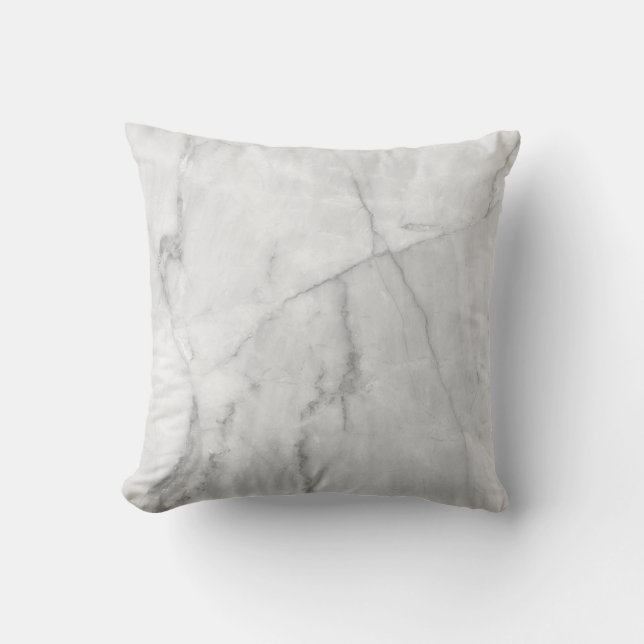 White Marble - Throw Pillow (Front)