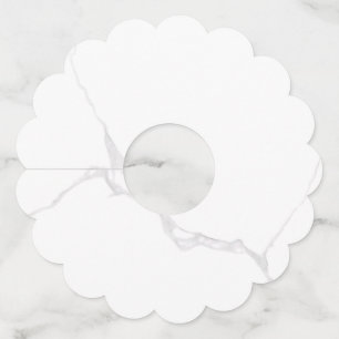 White Marble  Wine Glass Tag