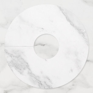 White Marble Wine Glass Tag