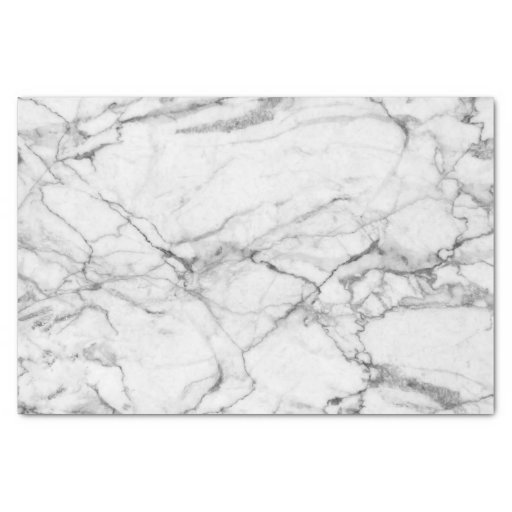Image of White Marble With Grey Pattern Tissue Paper