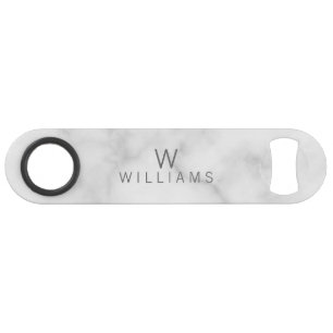 White Marble with Personalised Monogram and Name