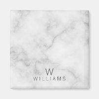 White Marble with Personalised Monogram and Name