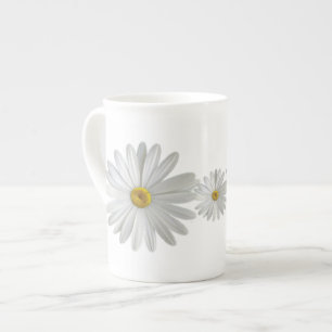 White Marguerite Daisy Flowers Bone China Mug