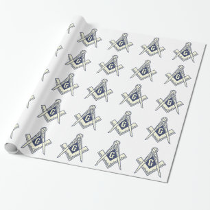 White Masonic Wrapping Paper