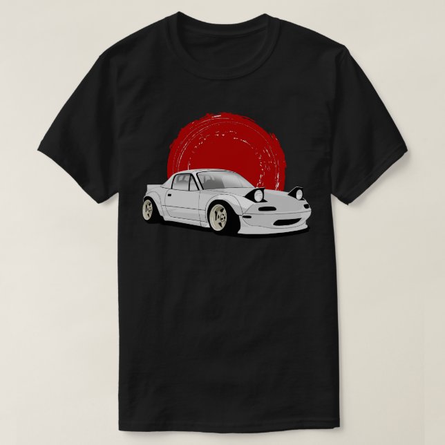 White Mazda Miata NA T-Shirt (Design Front)