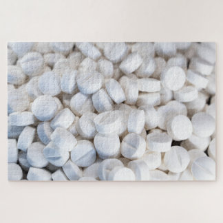 White medicine pills jigsaw puzzle