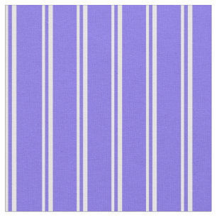 White & Medium Slate Blue Pattern Fabric