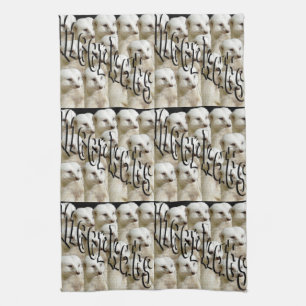 White Meerkat Army And Meerkats Logo Tea Towel. Towel
