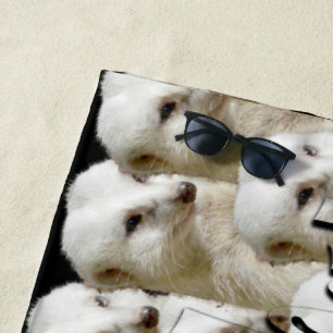 White Meerkat Army, Beach Towel