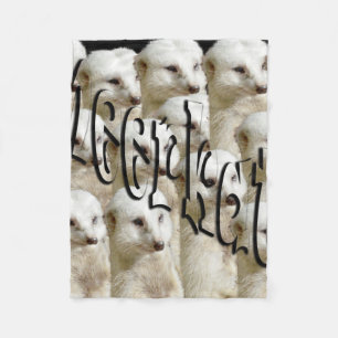 White Meerkat Army, Small Fleece Blanket