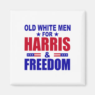White Men For Harris And Freedom Magnet