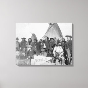 White Men (including Buffalo Bill) and Lakota Canvas Print