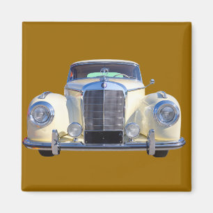 White Mercedes Benz 300 Luxury Car Magnet