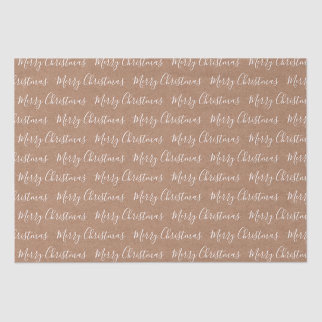 White “Merry Christmas” Kraft paper (Front)