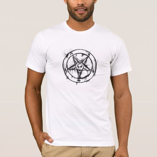 White Messy Baphomet T-Shirt