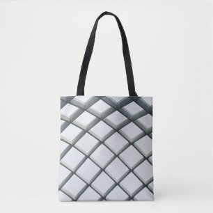 White metal and glass dome ceiling tote bag