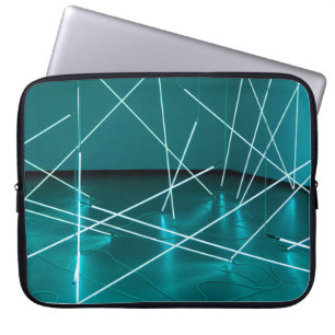 WHITE METAL FRAMES LAPTOP SLEEVE