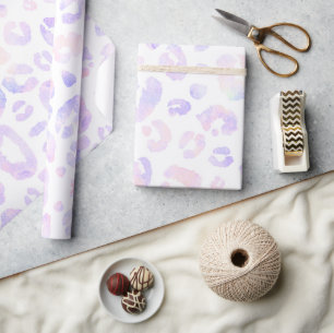 White Metallic leopard Pattern Wrapping Paper