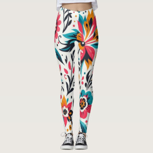 White Mexican Leggings