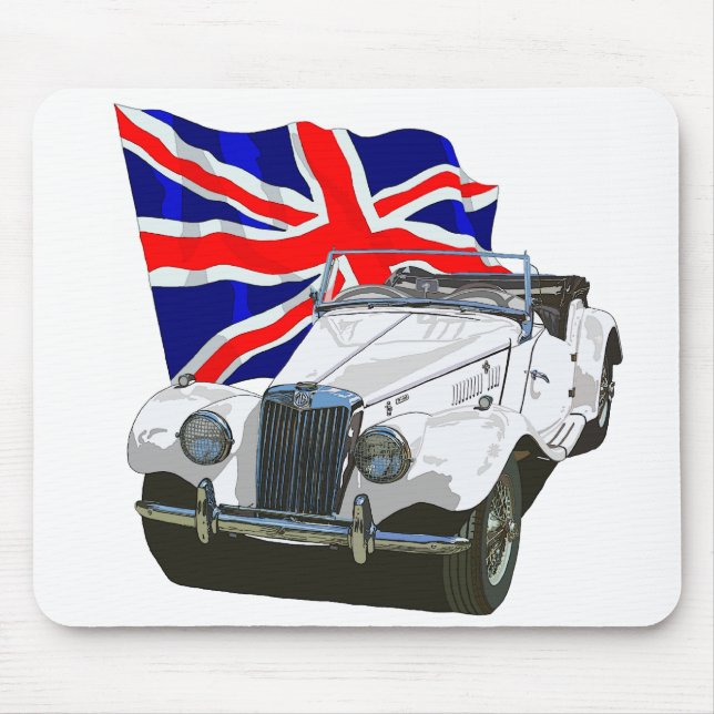 White MG TF Mouse Mat (Front)
