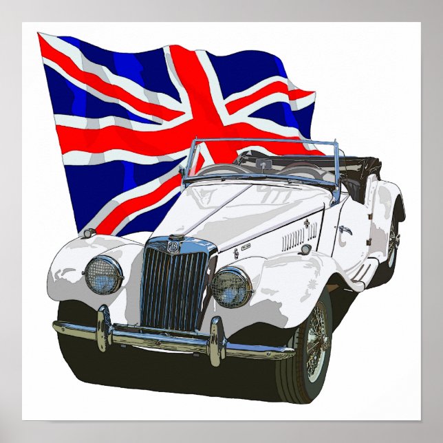 White MG TF Poster (Front)