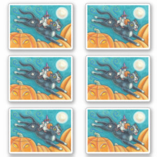 WHITE MICE & BLACK CAT ON HALLOWEEN PUMPKIN HUNT