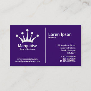 White Middle Rule (Crown) - Deep Purple (330066) Business Card